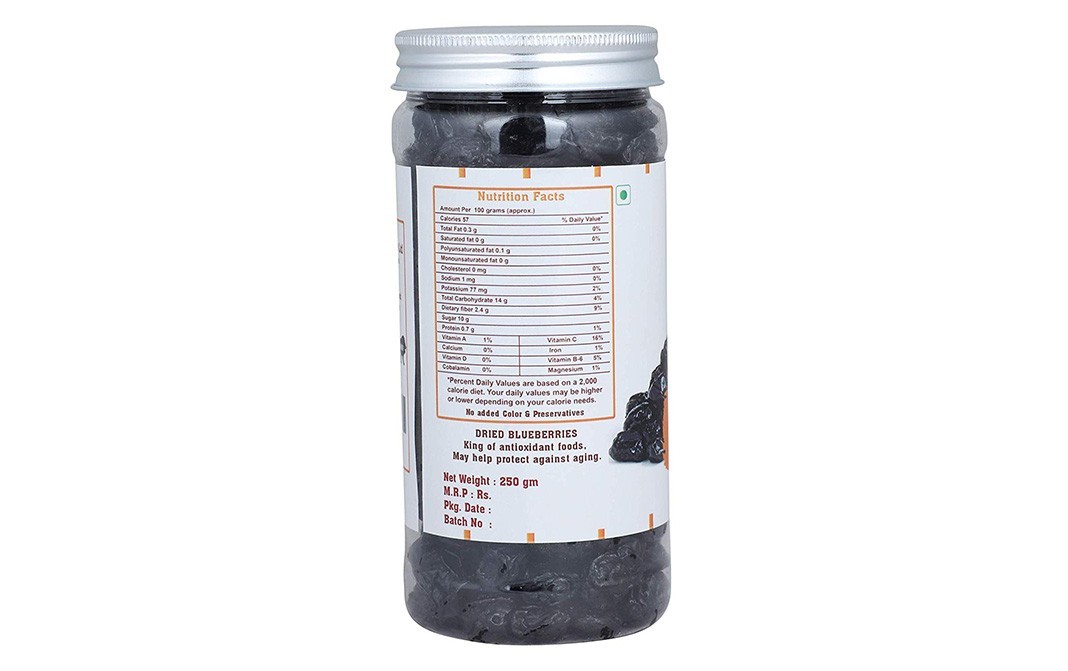 Asas Dried Blueberries    Jar  250 grams